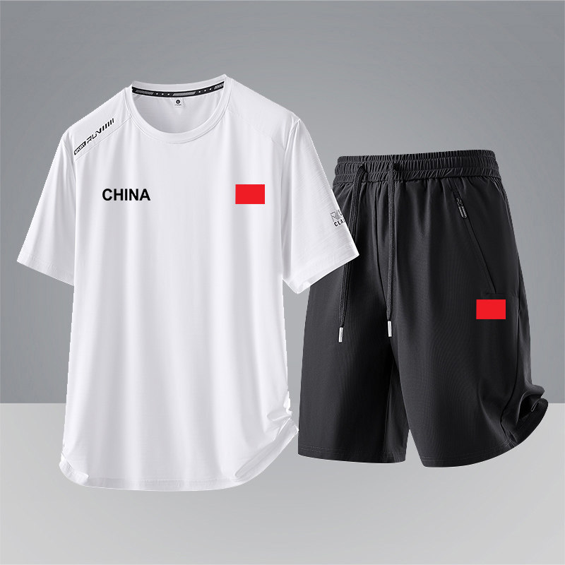 国家队Chian短袖运动套装男