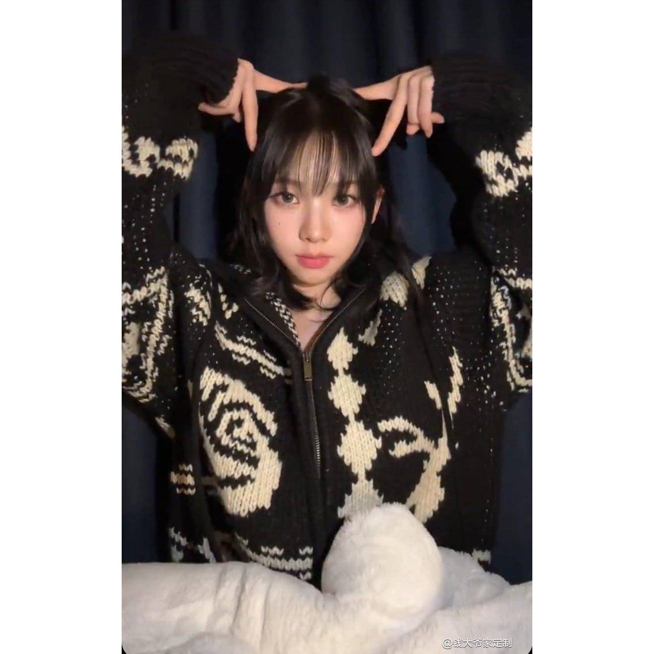 krina柳智敏同款冬慵懒毛衣开衫外套风女韩版宽XMO松a2025新款秋