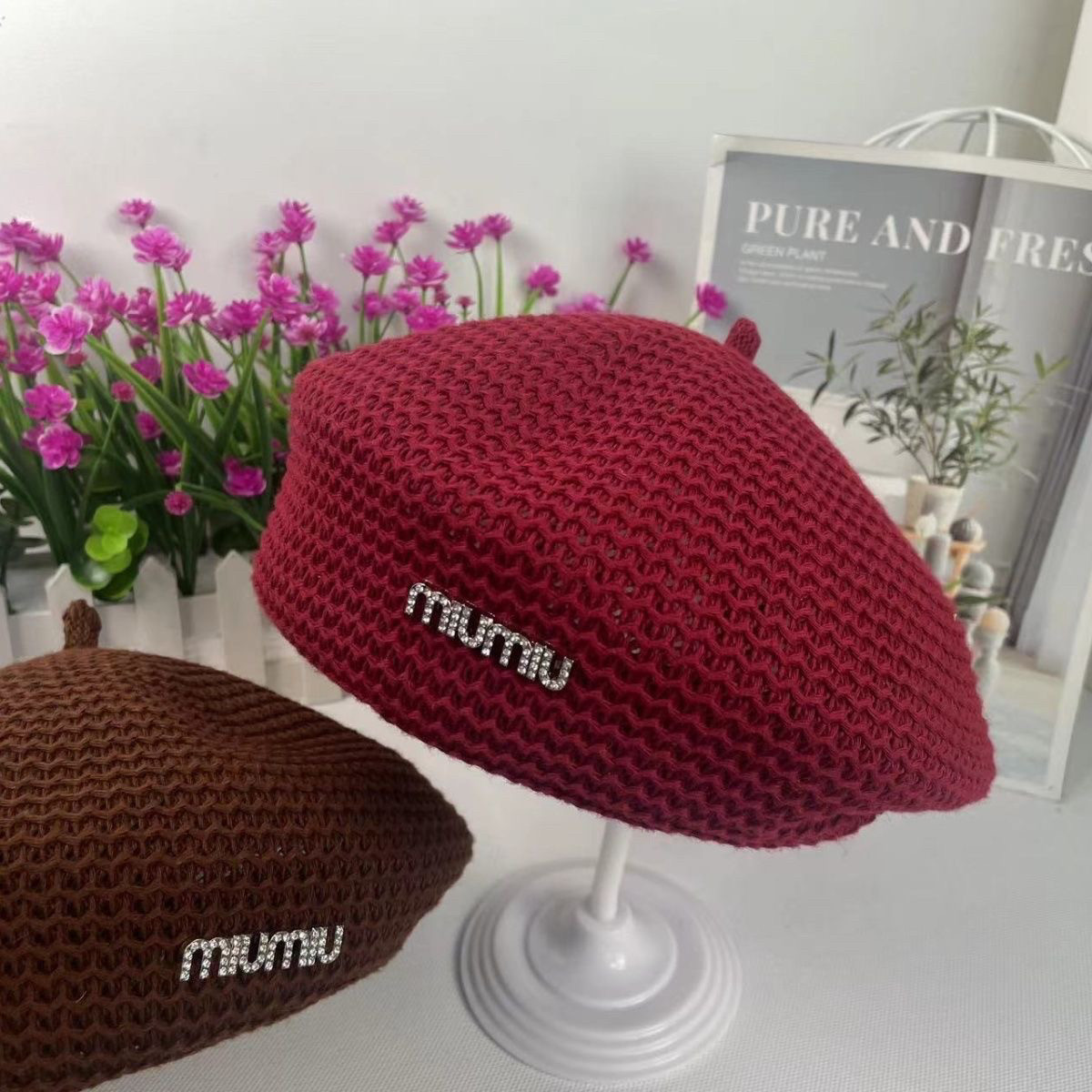 日系休闲奶油白贝雷帽女春秋季百搭显脸小蓓蕾帽艺术复古画家帽子