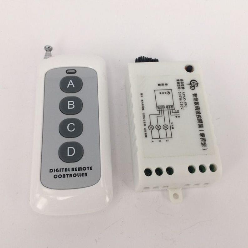 220V三路无线遥控开关交流智能接收控制器3路APAC-3PC