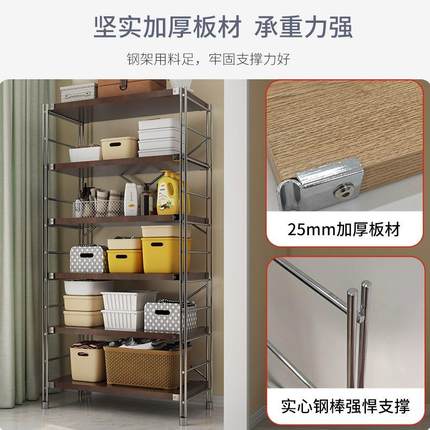 仓库货架阳台日式置物架多层落地仓储收纳架家用储藏室超市货物架