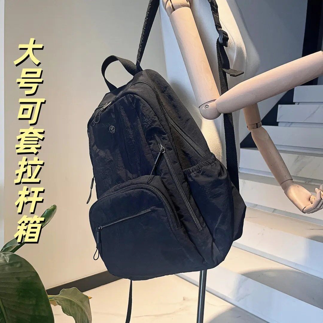 猫猫布包 升级版旅行布包超轻双肩包大容量简约户外防水包 15寸