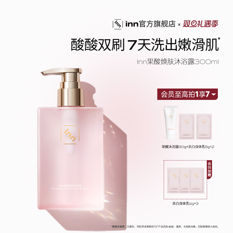 inn果酸沐浴露祛痘软化角质鸡皮