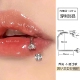内螺纹u型小钻石d型唇环d形亚文化唇钉d型环朋克风医用钛合金饰品