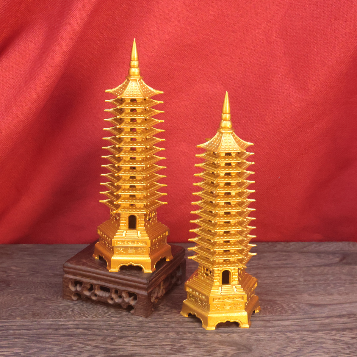黄铜文昌塔13层9层摆件旗舰店十三层九层书房客厅办公室工艺品摆