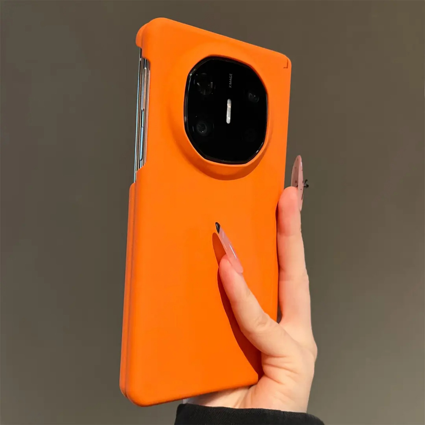 肤感磨砂珊瑚橙适用华为x6手机壳