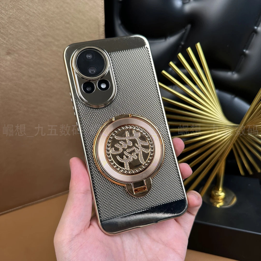 新年解压發字陀螺支架适用华为nova13手机壳自带镜头膜nova13pro电镀网格散热防摔保护套12/15男女款简约外壳