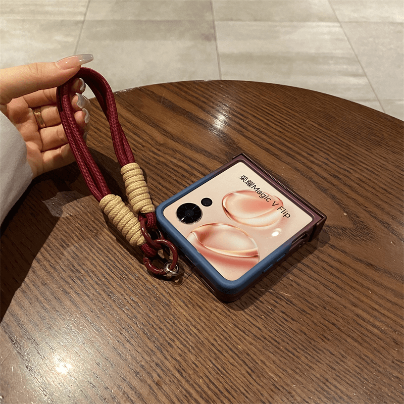 适用荣耀MagicVFlip手机壳新款高级感渐变磨砂铰链全包防摔保护套magicvflip折叠屏女款手提不沾指纹小众外壳