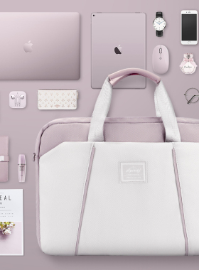 acxo斜挎手提笔记本电脑包14寸女防震适用苹果MacBook Pro13华为15点6寸联想华硕荣耀16轻便时尚ins保护套