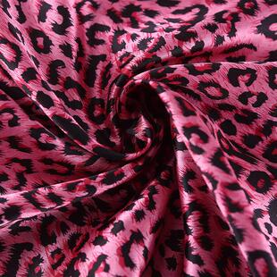 全涤色丁布印花 50D*75D色丁豹纹印花 丝巾服装配饰连衣裙面爆款