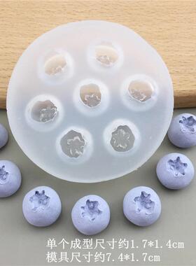 DIY水果系列蓝莓树莓硅胶模具巧克力翻糖糖果滴胶石膏装饰工爆款