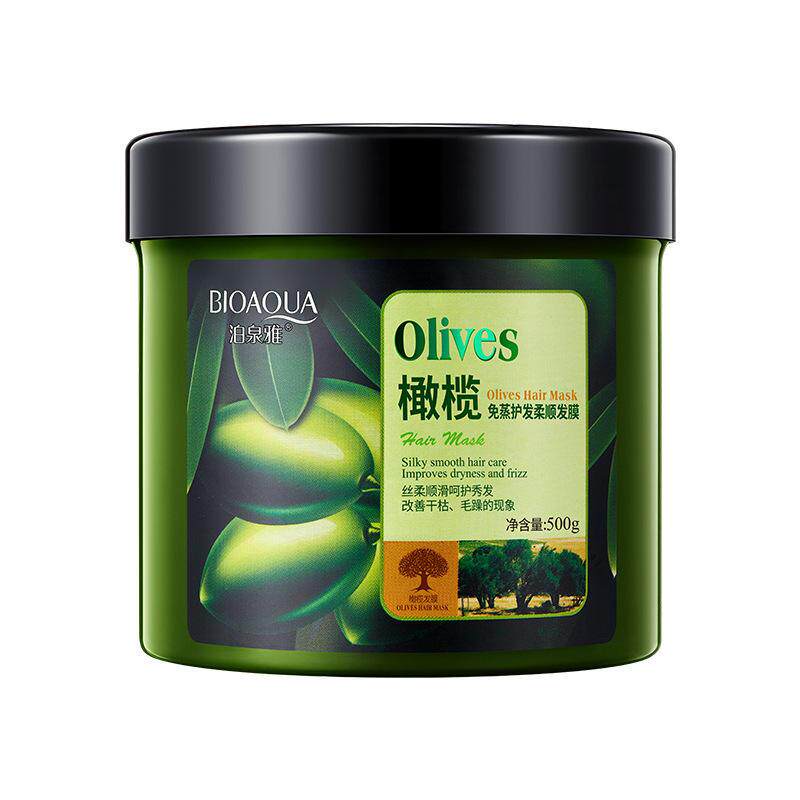 泊泉雅橄榄免蒸护理营养发膜 倒膜焗油膏柔顺润泽改善毛躁护爆款