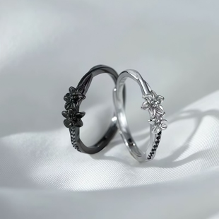 百合闺蜜对戒2026新款爆款超好看独特漂亮女轻奢小众高级感学生党