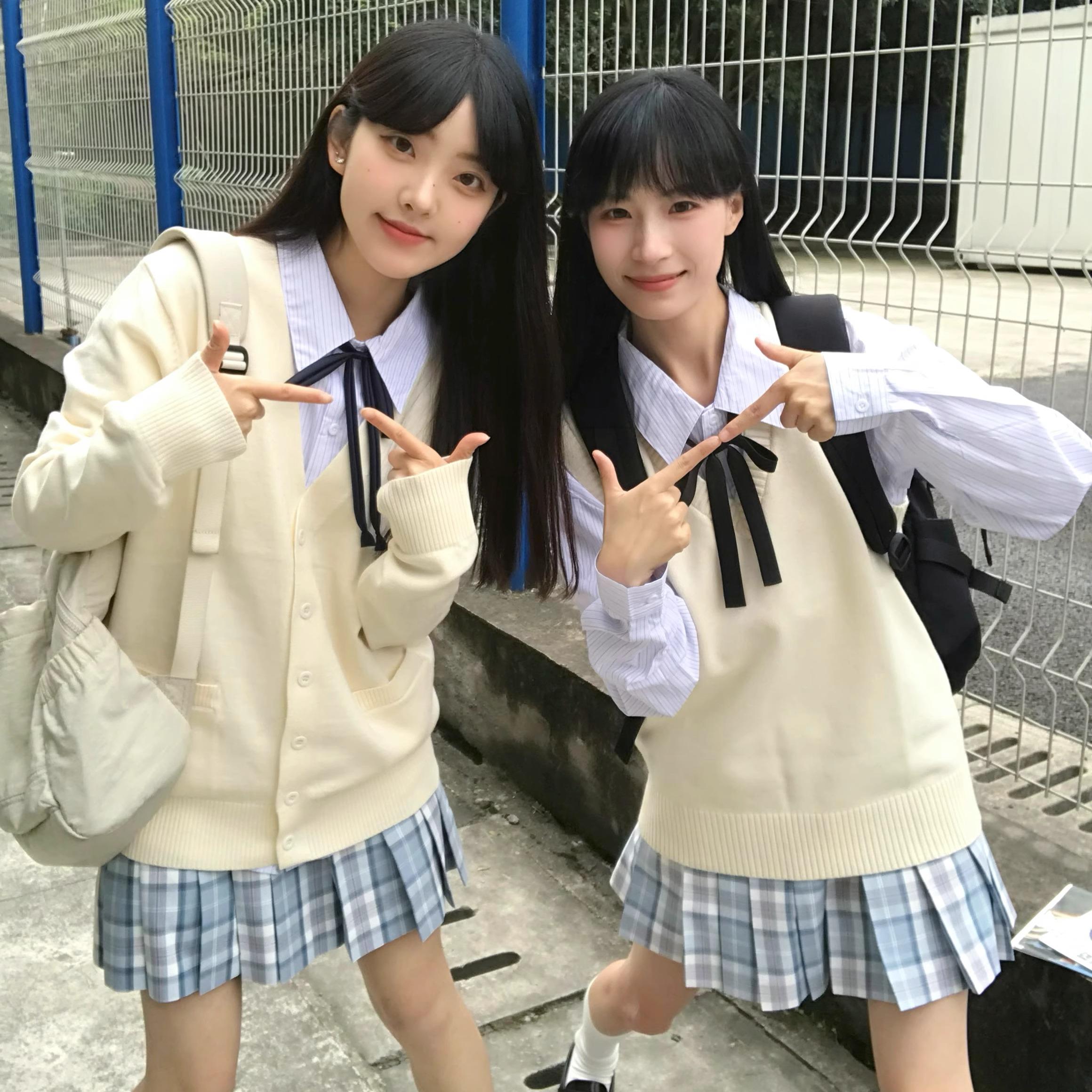 【神仙club】月川中 开衫毛衣 原创学院风jk制服 长袖针织外套女