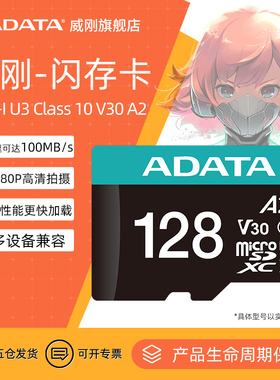 威刚64G/128G/256G/512G存储卡行车记录仪摄像监控高速大容量TF卡