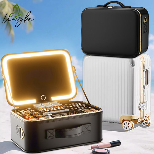 高级带镜子化妆包女2025新款高端