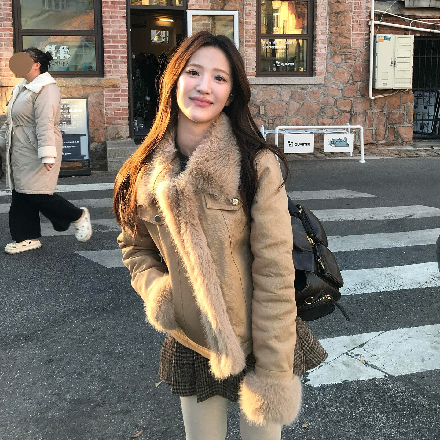 牛仔外套女秋冬2025新款韩系小个子加厚短款高级感洋气毛绒绒上衣