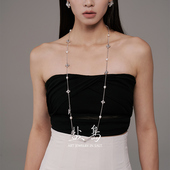 盐岛付辛博同款 暗香十花珍珠长款 项链高级感轻奢配饰锁骨链毛衣链