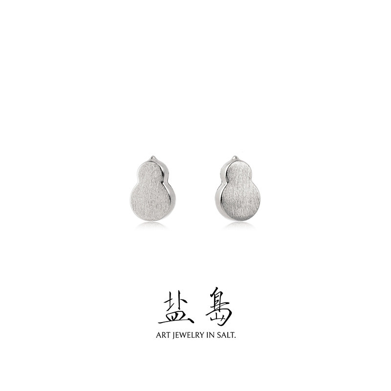 盐岛小葫芦耳钉迷你mini高级感精致日常通勤白金色简约轻奢女原创,饰品/流行首饰/时尚饰品新,耳钉,淘宝优惠券,粉丝福利购,淘宝优惠卷
