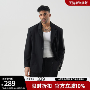 bdpowerup新款 高级感西服外套男简约通勤外套宽松休闲西服套装