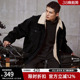 bdpowerup冬季 巴恩风加厚羊羔绒外套男宽松加绒保暖棉服夹克外套