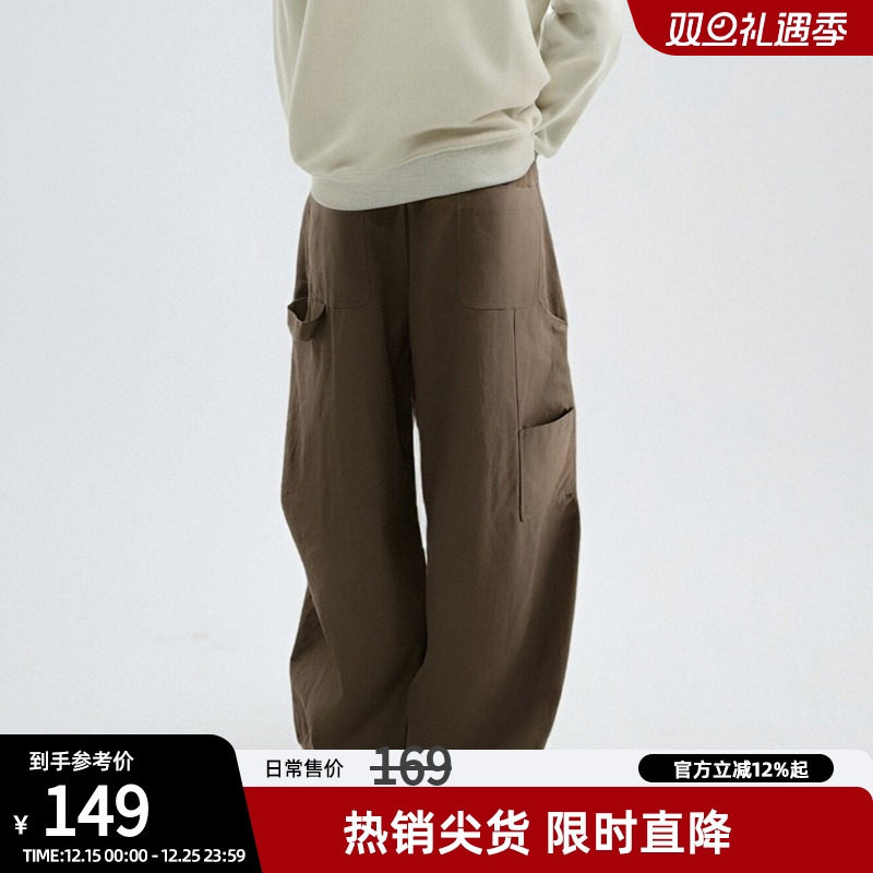 简约休闲伐木裤工装风弯刀裤