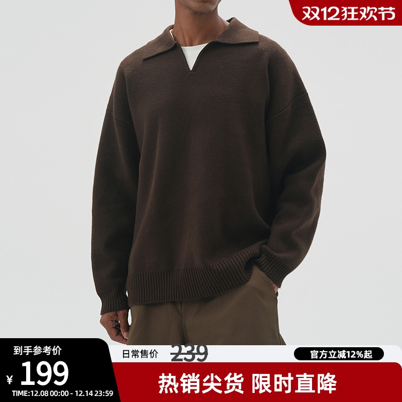 羊毛针织衫男复古毛衣