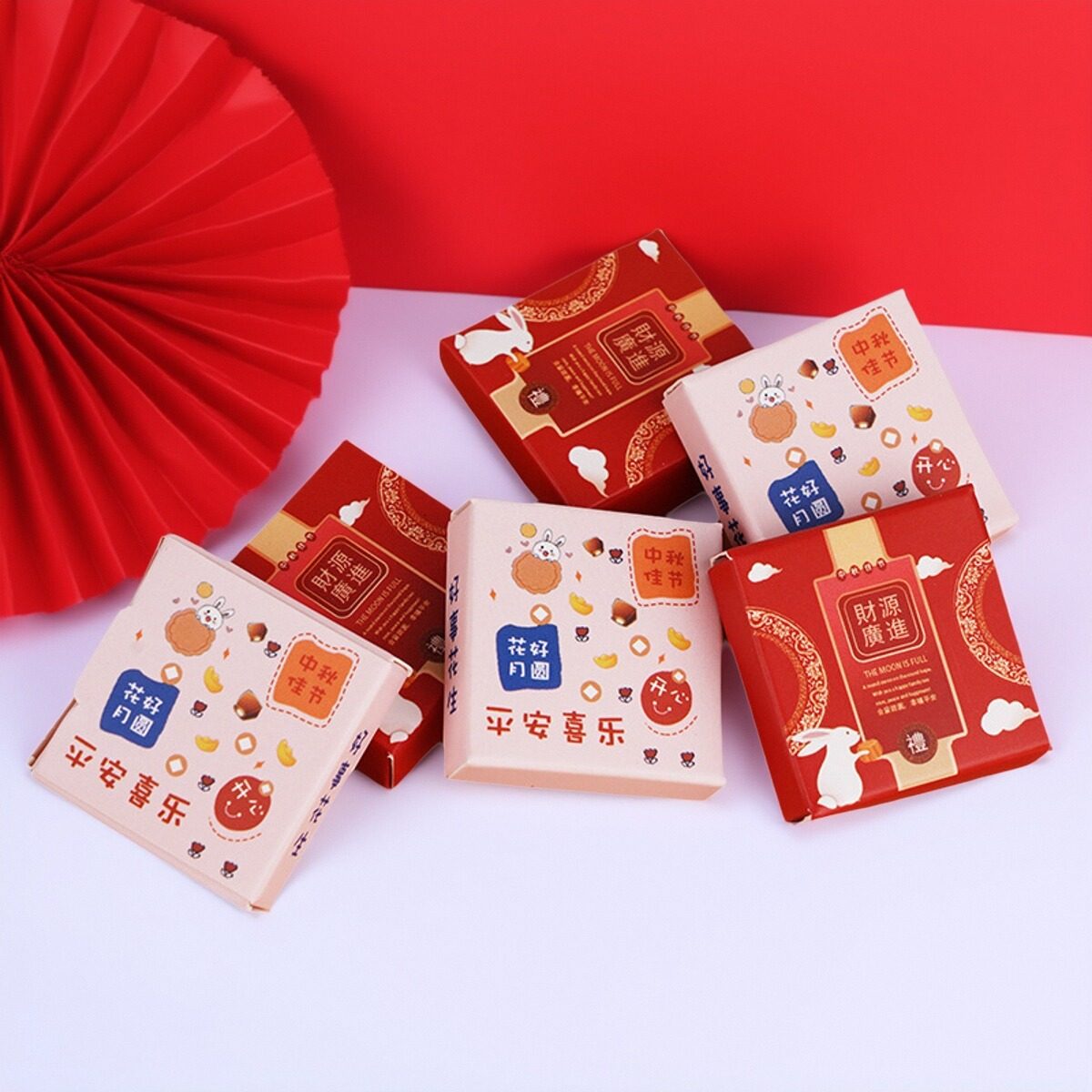 迷你仿真月饼盒娃娃屋装饰品1:12儿童过家家玩具食玩树脂微缩摆件