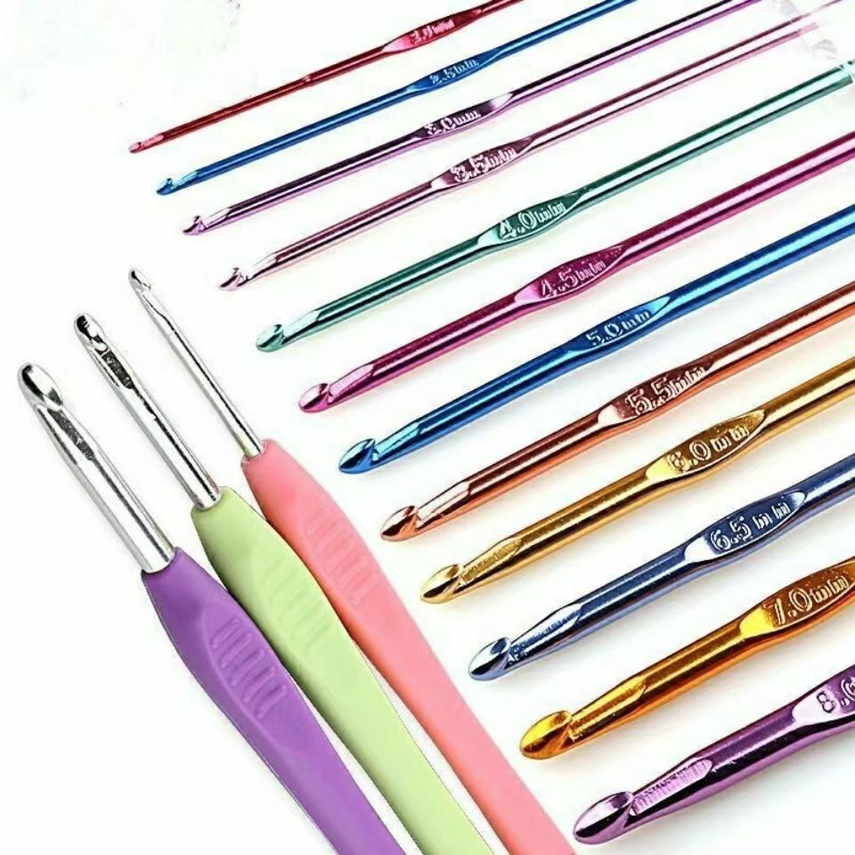 彩色氧化铝钩针高档金属手工毛线