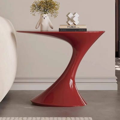小茶几床头意式极简红色异形客厅高级感角几不规则艺术沙发边几
