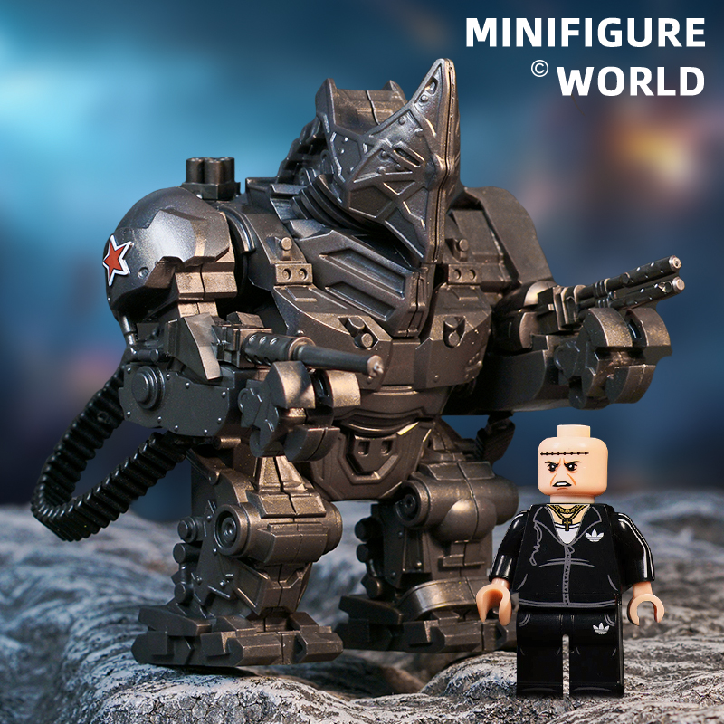 第三方积木可动兵人犀牛机甲超凡蜘蛛侠反派男拼装玩具手办模型