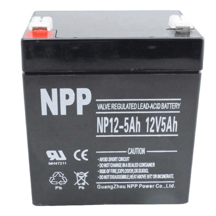 广东NPP蓄电池NP12-4 12V4ah NP12-5 太阳能免维护UPS电源