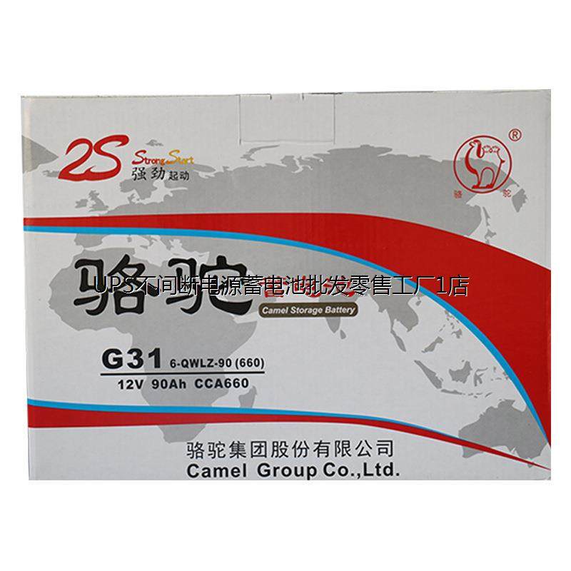 起动型蓄电池2S12VG31 90AH骆驼免维护铅酸汽车蓄电池660CCA