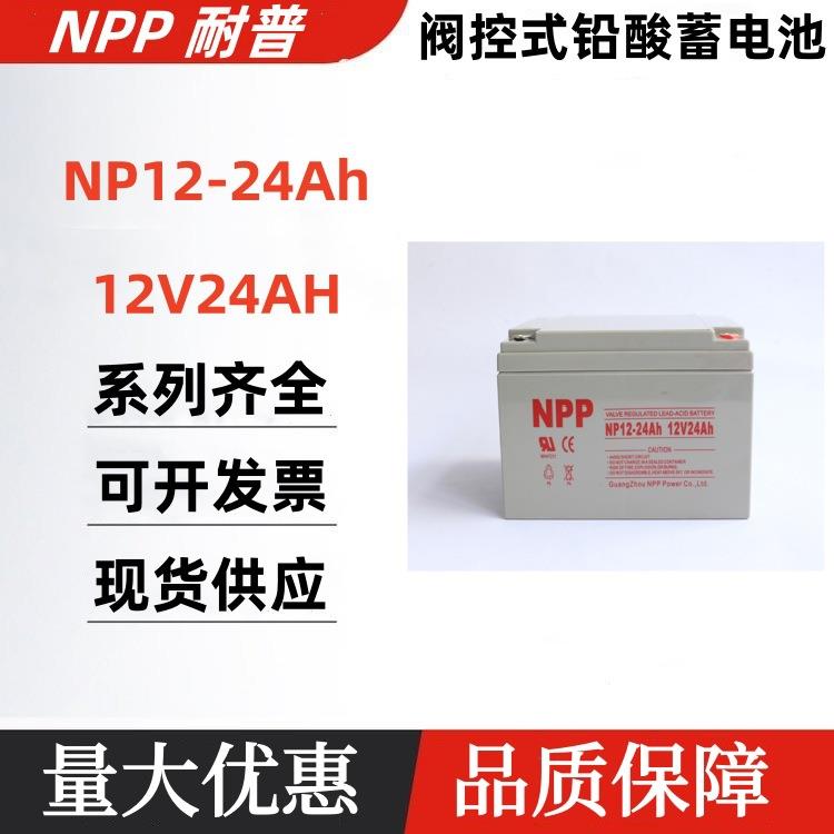 NPP蓄电池NP12-24Ah 12V24AH太阳能路灯户外免维护铅酸蓄电池