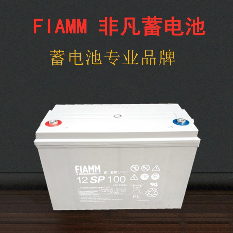 FIAMM蓄电池 12SP100蓄电池12V100AH铅酸免维护UPS蓄电池