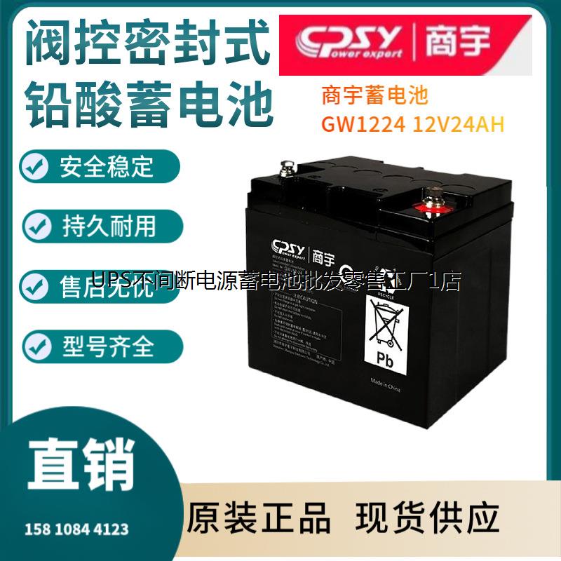 商宇蓄电池GW1224VAH开