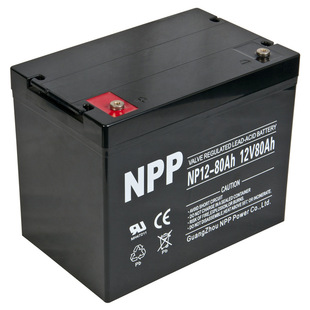 NPP耐普蓄电池NP12-80AH直流屏UPS太阳能光伏消防路灯电瓶12v80ah