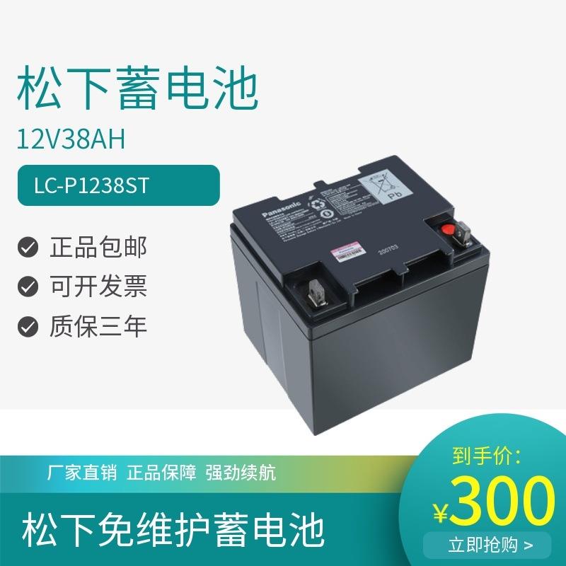 12V38AH 免维护电池UPS外置阀控式密闭铅酸蓄电池LC-P1238ST