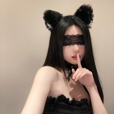 猫耳朵发箍铃铛项圈头箍性感