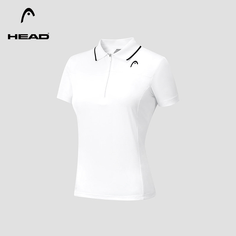HEAD海德吸湿速干运动polo衫2026夏新款半开襟短款紧身短袖T恤女,运动服/休闲服装,运动POLO衫,淘宝优惠券,粉丝福利购,淘宝优惠卷