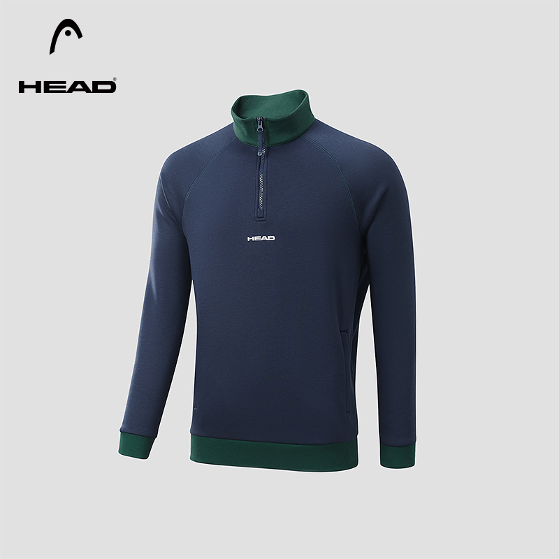 HEAD海德复古网球风运动卫衣男