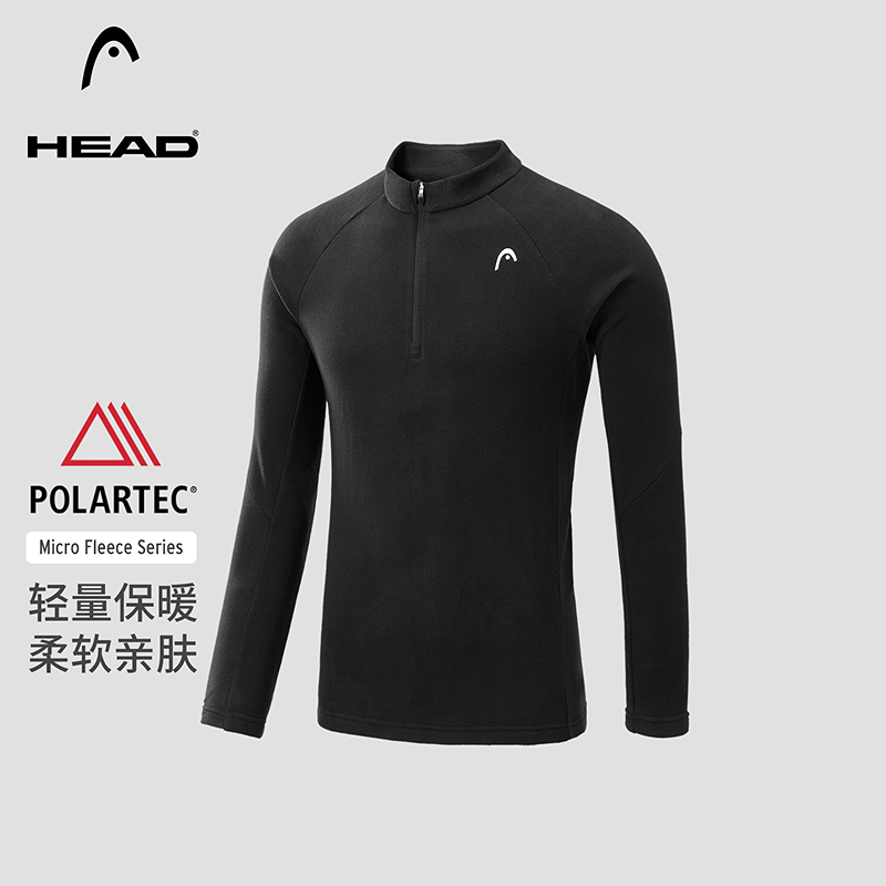 HEAD海德半开襟Polartec抓绒T男