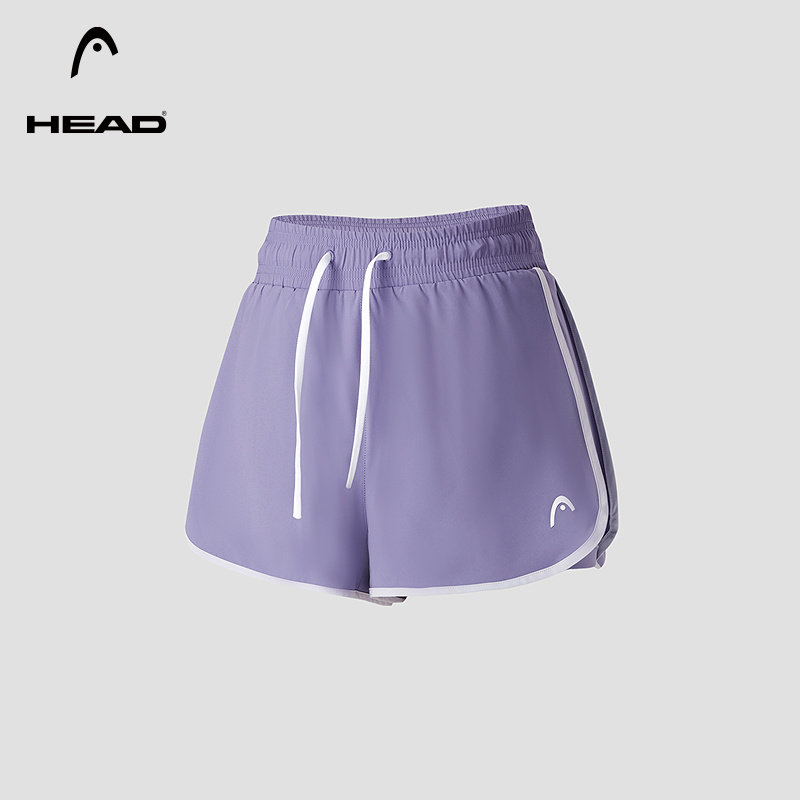【防走光】HEAD海德二合一短裤26夏季新款抽绳松紧腰网球运动裤女