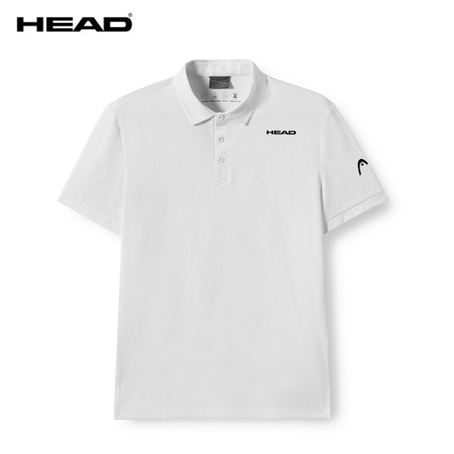 HEAD海德男式涤仿棉花纱PoloT恤