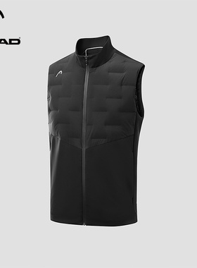 HEAD海德800蓬轻盈保暖95绒羽绒马甲2025冬季新款训练运动背心男
