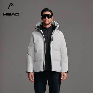 HEAD海德保暖90绒羽绒服冬季 防风防水户外运动通勤外套男