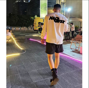 体育生开衩运动t恤训练服男春秋季 篮球速干长袖 投篮服上衣美式