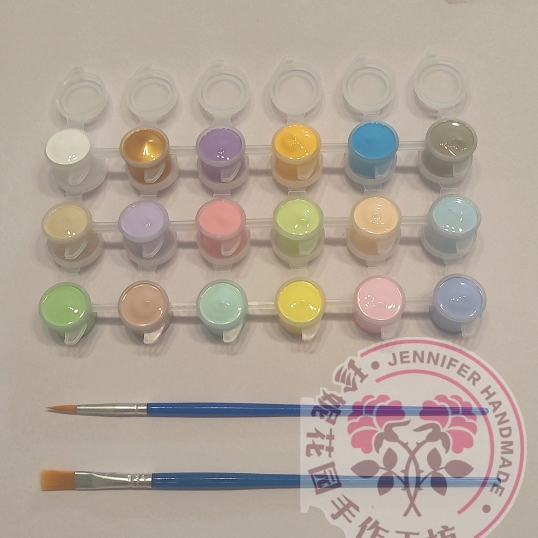 手印画石膏专用涂色丙烯美术石塑粘土马卡龙颜料无毒防水diy涂鸦
