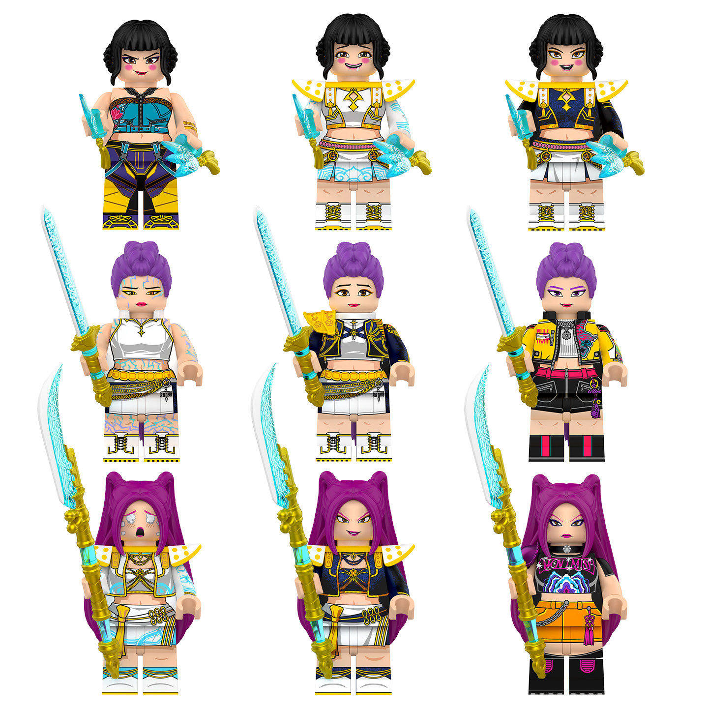 适用于乐高猎魔女团动漫米拉鲁米佐伊积木人仔男女孩益智玩具手办,玩具/童车/益智/积木/模型,积木人,淘宝优惠券,粉丝福利购,淘宝优惠卷