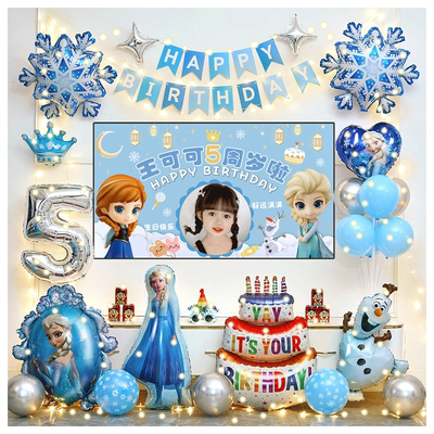 女孩生日布置圣朗奇场景装饰